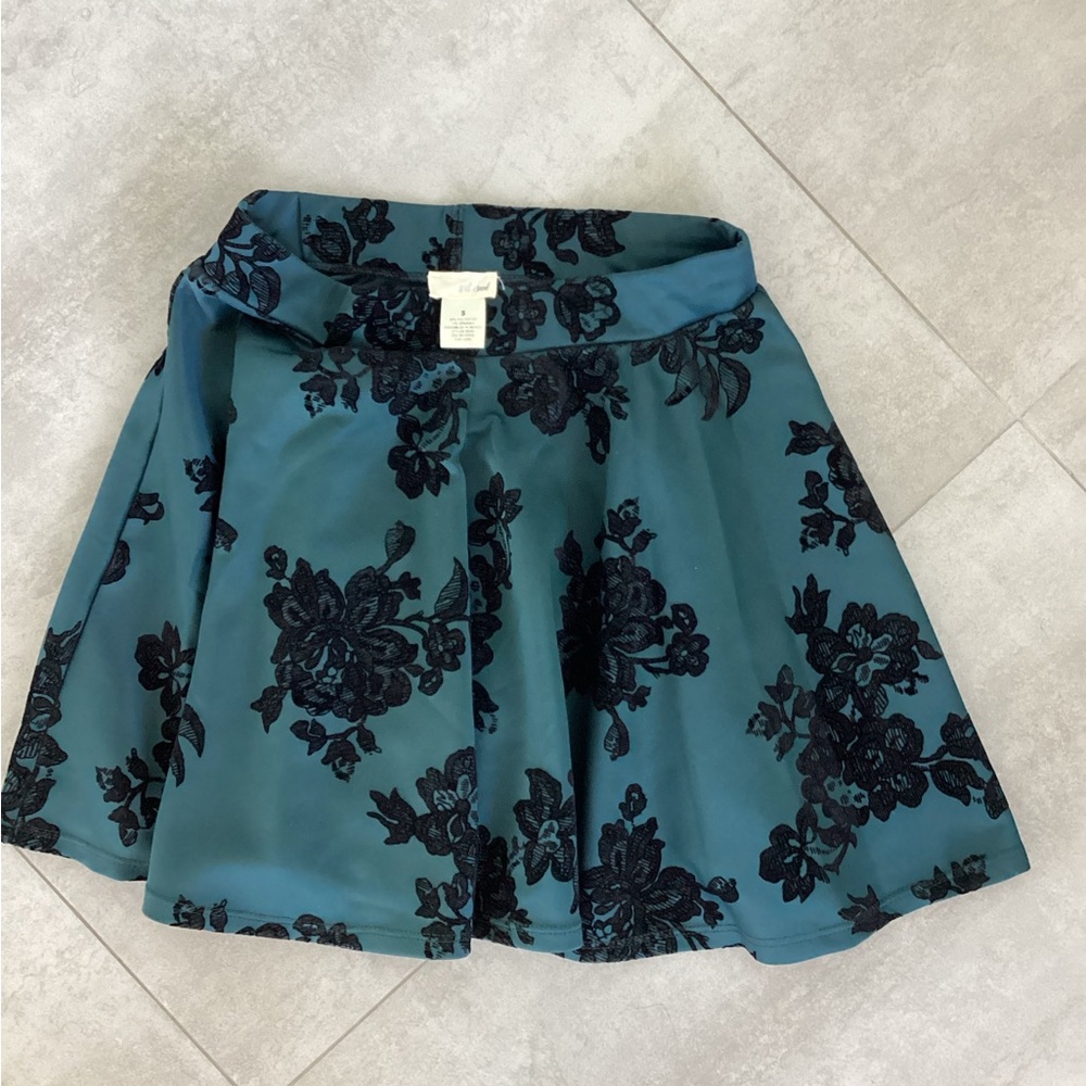 Wet Seal Green Mini Skater Skirt Pleated Cocktail S